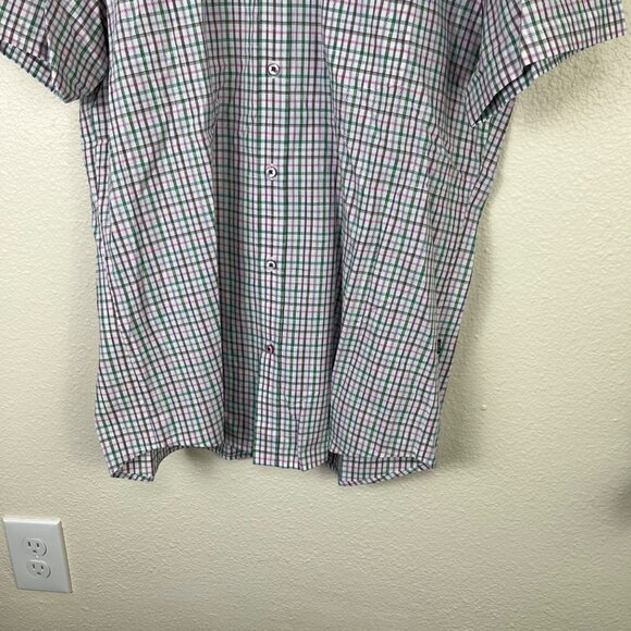 BOSS Hugo Boss Regular Fit Short Sleeve Plaid Button Down Shirt Men’s Sz M - Picture 4 of 9